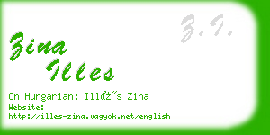 zina illes business card